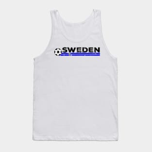 Sweden Football Fan. Sweden Soccer Design Tank Top